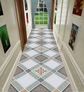 Tappeti e tappeti spessi in morbido velluto per <span class=keywords><strong>corridoio</strong></span> stampati su misura di lusso soffice <span class=keywords><strong>tappeto</strong></span> piastrelle per pavimenti per decorazioni per la casa - Product Image 6