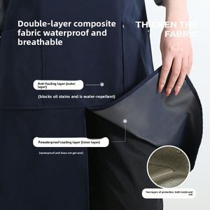 Tablier sans manches personnalisable et tendance, imperméable et résistant aux taches, idéal pour les restaurants, les salons de thé, les cafés et le nettoyage. - Product Image 4