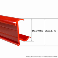 Etiquette d'étagère en plastique PVC pour supermarché au détail personnalisée Talker Bande de billets en plastique Bande de données d'étagère PVC en plastique pour étagère d'entrepôt