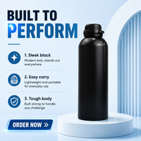 Bouteille en aluminium noir dépoli/mat de 100 ml avec bouchon inviolable et bouchon intérieur pour huiles essentielles – Approvisionnement direct usine, excellent prix, délai de livraison rapide