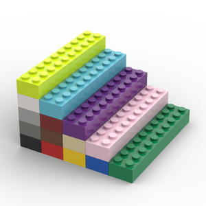 BEBRICKS Série de pièces de construction 3006 Briques 2x10 Blocs de construction Jouet Pièce de base MOC Ensemble de plaques pour garçons et filles Créer - Product Image 1