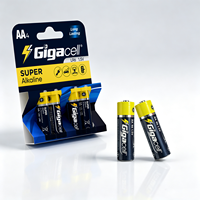 Pile alcaline super GigaCell 1,5 V, format LR6 AA, en carte papier, paquet K pour jouets éducatifs