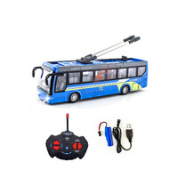 4CH RC véhicule enfants 1/32 en plastique télécommande ville école voiture bus jouets avec lumière pour enfants