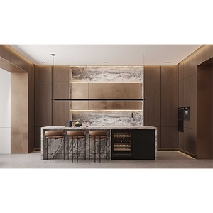 Encimera y Gabinete de Cocina de Madera Sólida Moderna Hechos a Medida por Tengce con Chapa de Madera Personalizada - Product Image 6