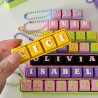 Ventes chaudes - Lettres et symboles personnalisés imprimés en 3D - Porte-clés avec clavier tactile - Charme pour cadeau