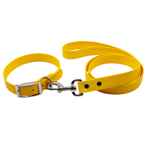 Collar para Perro Ecológico Personalizado al por Mayor, Conjunto de Correa de PVC Impermeable, Duradero, Recubierto de Nailon, con Decoración de Remaches y Patrón Sólido - Product Image 5