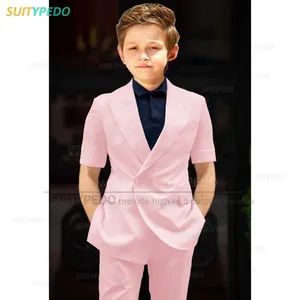Ensemble de pantalons pour garçon élégant Activités scolaires Tenues formelles <span class=keywords><strong>Costume</strong></span> pour enfants pour fête de mariage Costumes de photographie d'anniversaire d'enfant - Product Image 1