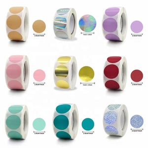 Ventas calientes Pegatinas de puntos circulares de plata metálica Rollo de etiquetas plateadas de 1/2 pulgadas Etiquetas de codificación de colores redondas Pegatinas de puntos circulares - Product Image 3