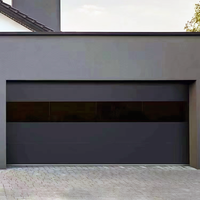 Porte de garage à finition miroir, panneau en verre trempé pliable pour la décoration d'hôtels et de commerces