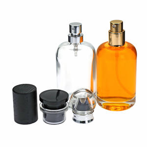 Aanpassen 30Ml 50Ml 100Ml Heldere Glazen Parfumfles Met Zwarte Dop - Product Image 1
