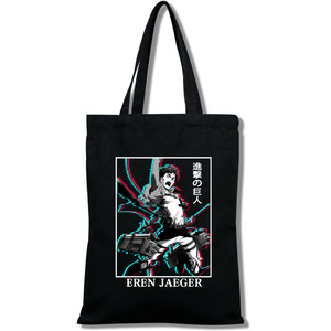 Bolsa de lona impresa de Attack on Titan Eren Yeager, bandolera, bolso de mano, bolsa de compras - Product Image 4