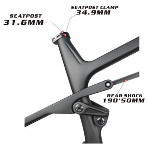 SUSPENSIÓN COMPLETA <span class=keywords><strong>MTB</strong></span> <span class=keywords><strong>carbono</strong></span> marco XC <span class=keywords><strong>carbono</strong></span> bicicleta de montaña bicicleta BB92 marco 27 5er/29er FM038 - Product Image 3