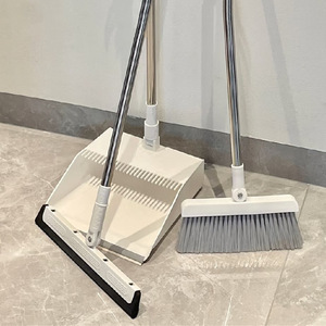 Broom And Dustpan <b>Set</b> Plastic With Silicone Edge Multi Functional For Indoor Outdoor Use - Product Image 2