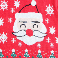 Kunden spezifische Kinder kleidung Neugeborenes Baby-Weihnachtsmann-Muster Gestrickte Langarm-Hoodies Süße Weihnachts pullover für Mädchen