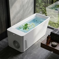 Baignoire de plongeon froid V5 Premium avec refroidisseur et filtre - Système de refroidissement intégré pour bain de glace pour la cryothérapie