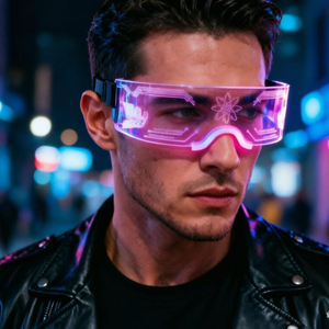 Gafas Luminosas LED de PVC Suave y Duradero con Pilas para <span class=keywords><strong>Halloween</strong></span>, Año Nuevo y Navidad, Precio de Fábrica, Gran Venta - Product Image 1