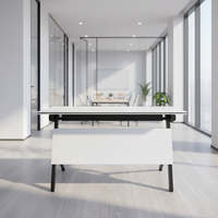 Nouvelle table de réunion de bureau pliable, table de conférence, table d'étude pour étudiants