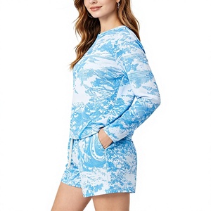 Ensemble de vêtements assortis à la mode, imprimé tigre vintage, 2 pièces, haut à manches longues décontracté et short à cordon de serrage - Product Image 5