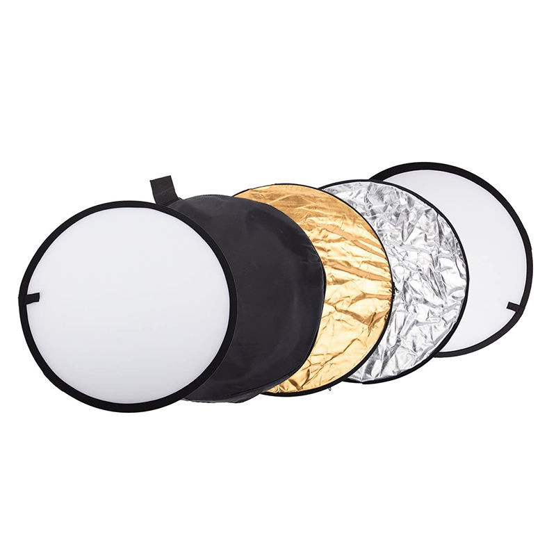 Collapsible 24" 60cm 5 In 1 Compact Photography Lighting Reflector Round Multi-disc Studio Photo Reflector With Bag