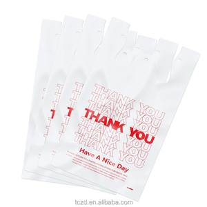 Custom Logo Printed Vest Bags Plastic Shopping Bags, Promotional T-Shirt Sacks for Retail Business Advertising