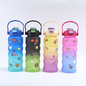 Juego de Botellas de Agua Deportivas 3 en 1 de 1800 ml, 800 ml y 280 ml, con Gradiente, Libres de BPA, para Gimnasio, Viajes, Escuela, Regalos - Product Image 3