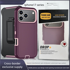 2025ใหม่เคสโทรศัพท์กันกระแทก3ชั้นทนทานสำหรับ iPhone 17/16/15ซีรีส์3ชั้นพร้อมคลิปหนีบเข็มขัดและขาตั้ง - Product Image 2