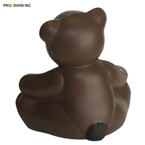 Teddy Bear Stress Reliever <b>Ball</b> PU Merchandising Promotional Gift Customizable with Logo Printing - Product Image 2
