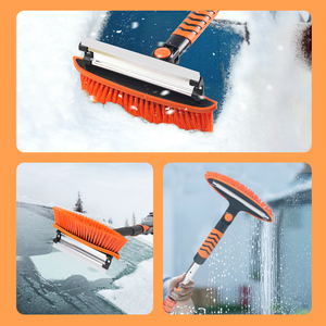 Brosse à neige 2 en 1 pour voiture avec grattoir à glace, anti-rayures, mousse souple, long manche, pour dégivrage et élimination de la neige sur le <span class=keywords><strong>pare</strong></span>-<span class=keywords><strong>brise</strong></span>, accessoires hivernaux pour voiture - Product Image 5