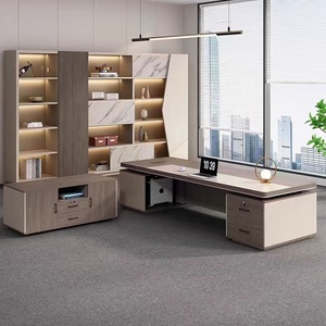 Muebles de oficina <span class=keywords><strong>Las</strong></span> <span class=keywords><strong>Vegas</strong></span> 2,4 M Oficina de lujo L Shape Manager Escritorio CEO ejecutivo Oficina Muebles de escritorio - Product Image 4