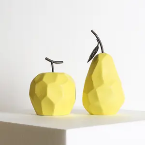 דקורטיבי קרמיקה פירות תפוחים ואגסים צלמיות עבור בית משרד שולחן העבודה קישוט קישוטי דקור אבזרים