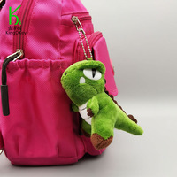 Mainan mewah kartun lucu gantungan kunci dinosaurus liontin tas mainan mesin boneka liontin untuk anak perempuan dinosaurus marah gantungan kunci