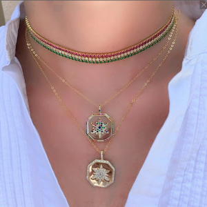 Gemnel <span class=keywords><strong>925</strong></span> <span class=keywords><strong>argento</strong></span> placcato 14k oro <span class=keywords><strong>grammo</strong></span> prezzo arcobaleno quadrato di colore coin pendente di fascino pendenti per la collana - Product Image 6
