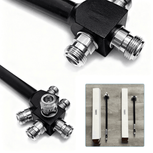 Divisor de Potencia VHF de Cuatro Vías, 2 y 4 Salidas, 300W, Divisor de Antena con Conector N-Hembra - Product Image 1