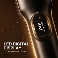Lisseur de cheveux à air chaud 2-en-1 haute vitesse BLDC 110000 tr/min avec affichage de la température pour usage domestique et professionnel en salon