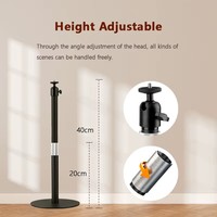 Support de projecteur de bureau avec tête sphérique pour bureau 20-40cm Angle de réglage Ventilateur d'hologramme 3D Support de projecteur