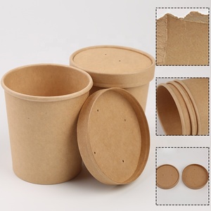 6 8 12 16 26 32oz Copo De Sopa Biodegradável Recipientes De Tigela De Sopa Descartável Eco Amigável - Product Image 5