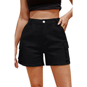 Pantalones cortos de mezclilla para mujer Ropa de verano para mujer Pantalones cortos de mezclilla de cintura alta Pantalones vaqueros rasgados deshilachados con flecos para mujer Pantalones cortos calientes con bolsillos - Product Image 6