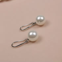 Magnifique Bijou en Argent Fin 925, Ensemble Collier Perles Exquis, Collier Perles en Nacre Naturelle Blanche 10mm pour Femme