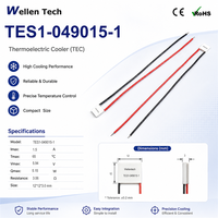 Modules de transfert thermique TEC à faible courant TES1-049015 12x12x3.0 mm 5.15 W pour le contrôle de la température des récepteurs optiques