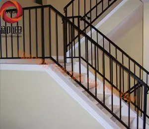 Durable wrought iron handrails for outdoor stairs