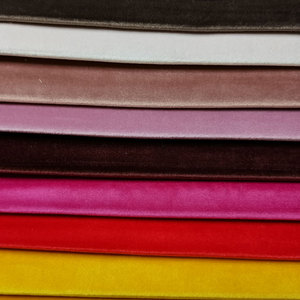 Tela de terciopelo de poliéster súper suave multicolor HL001, tela lisa de terciopelo holandés para tapicería de sofás - Product Image 3