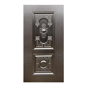 Изготовитель тисненый холоднокатаный литой черный металлический каркас внешний ламинат стальная дверь для безопасности