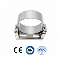 Support mural pour cheminée sur mesure OEM en acier inoxydable pour tuyau de cheminée double paroi de 80 mm
