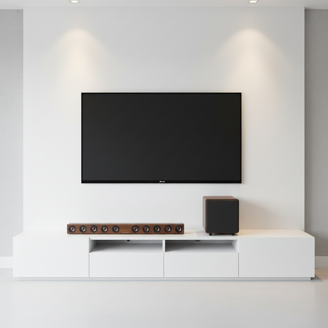 Hot Sale Wooden Blue-tooth Soundbar High-power Home Theater System Subwoofer Surrounded Sound Sounbar