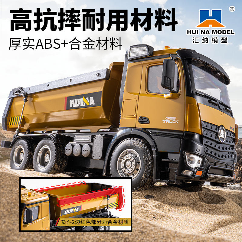 Huina 1573 1:14 Alloy Rc Dump Truck For Kids & Adults