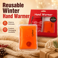 Chauffe-mains portable en gel réutilisable à l'acétate de sodium, taille personnalisée, pour la chaleur des mains en hiver, les trajets quotidiens, le bureau et l'école