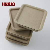 Boîte d'emballage moulée en pulpe biodégradable pour savon et bijoux, gaufrage, pelliculage mat, soins personnels, personnalisable