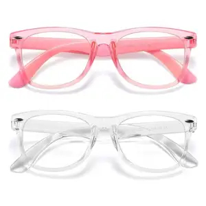 Hot-Sell Flexible Filter Anti-Strahlungs-Brille Blaulicht-Schutzbrille Tr90 Silicon Kids Drucken Sie Ihr Logo in Weiß