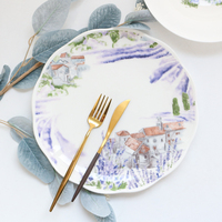 Assiettes de mariage en porcelaine fine JC, écologiques, vente en gros, personnalisables, blanches