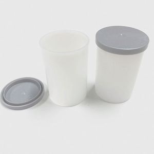 โรงงานผลิตกล่องพลาสติกขนาด 35 มม. กล่องฟิล์มพลาสติกสีขาวสำหรับม้วนฟิล์ม พร้อมฝาสีเทา กล่องเปล่า - Product Image 1